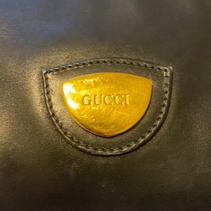 Vintage 1970s Gucci navy blue bag